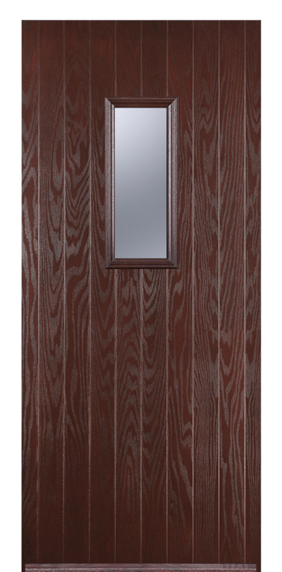 1 Square Cottage Darkwood Composite Door