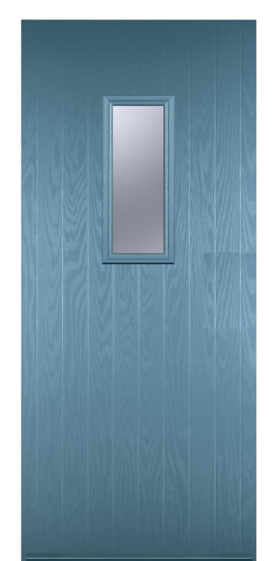 1 Square Cottage Pastel Blue Composite Door