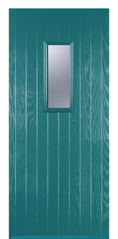 1 Square Cottage Turquoise Composite Door
