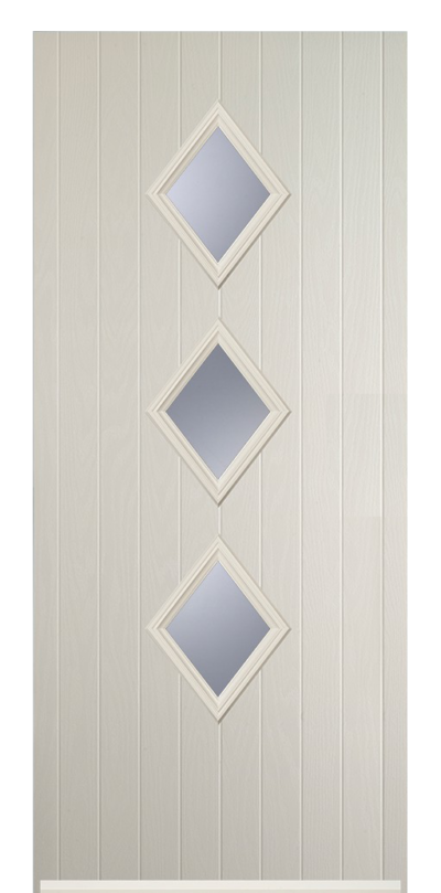 3 Diamond Composite Door Cream