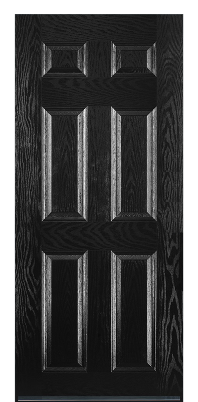 6 Panel Composite Door Black