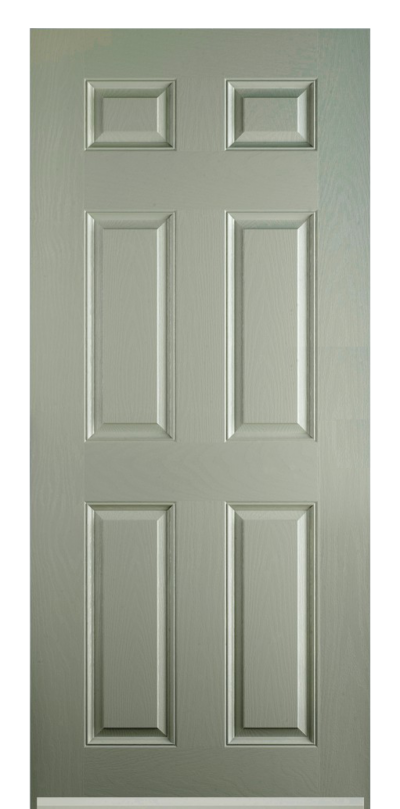 6 Panel Composite Door Pebble