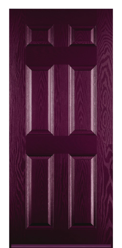 6 Panel Composite Door Purple