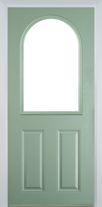 2 Panel 1 Arch Composite Door Chartwell Green