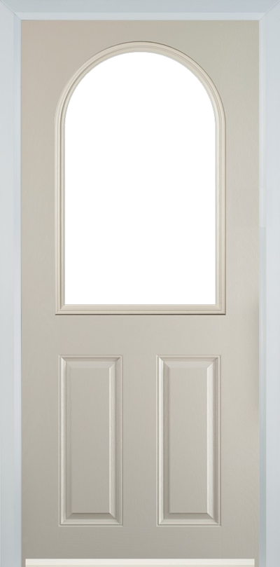 2 Panel 1 Arch Composite Door Cream