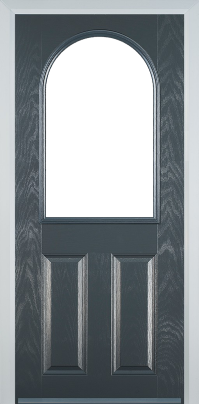 2 Panel 1 Arch Composite Door Grey