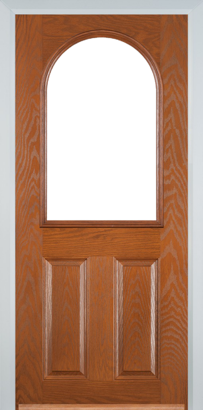 2 Panel 1 Arch Composite Door Oak