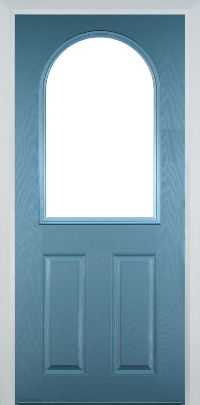 2 Panel 1 Arch Composite Door Pastel Blue