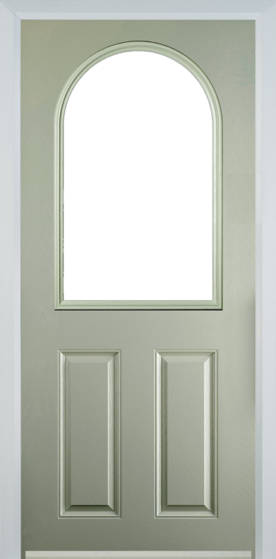 2 Panel 1 Arch Composite Door Pebble Grey
