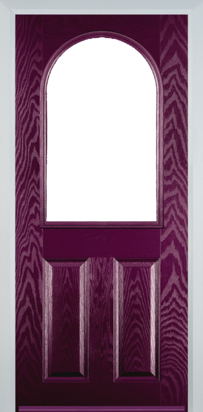 2 Panel 1 Arch Composite Door Purple Violet