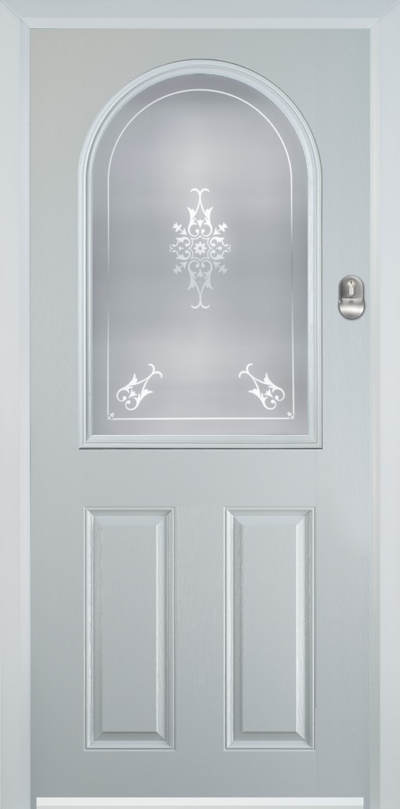 2 Panel 1 Arch Composite Door Saxton