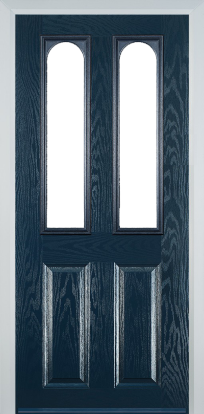 2 Panel 2 Arch Composite Door Blue