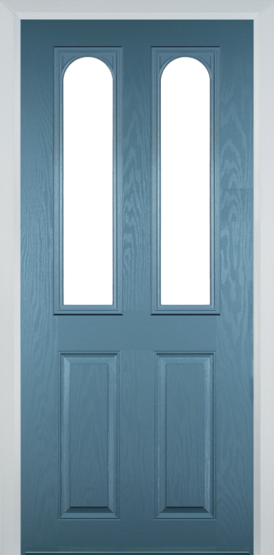 2 Panel 2 Arch Composite Door Pastel Blue