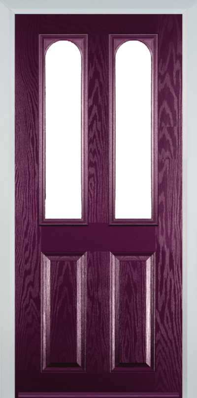 2 Panel 2 Arch Composite Door Purple Violet