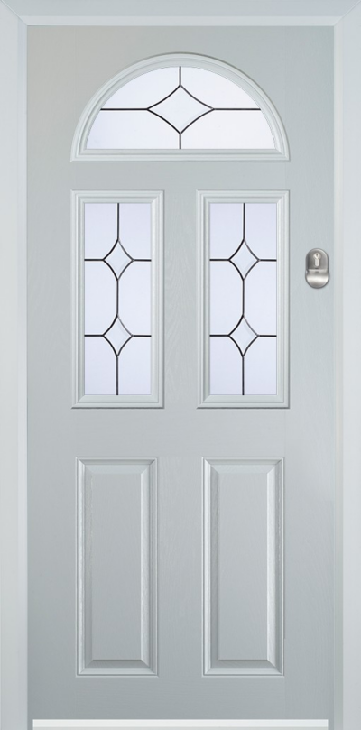 2 Panel 2 Square 1 Arch Composite Door Crystal Diamond