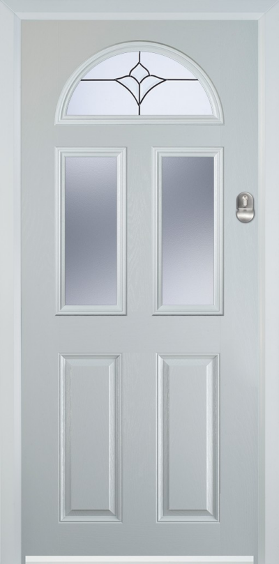 2 Panel 2 Square 1 Arch Composite Door Crystal Tulip Arch