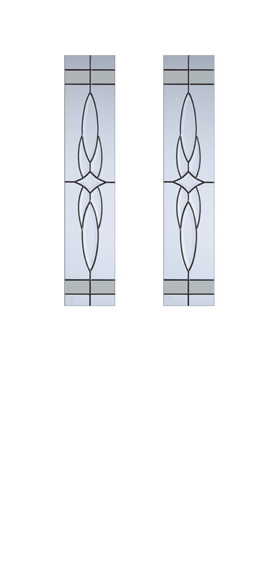 2 Panel 2 Square Composite Door Crystal Harmony Frost