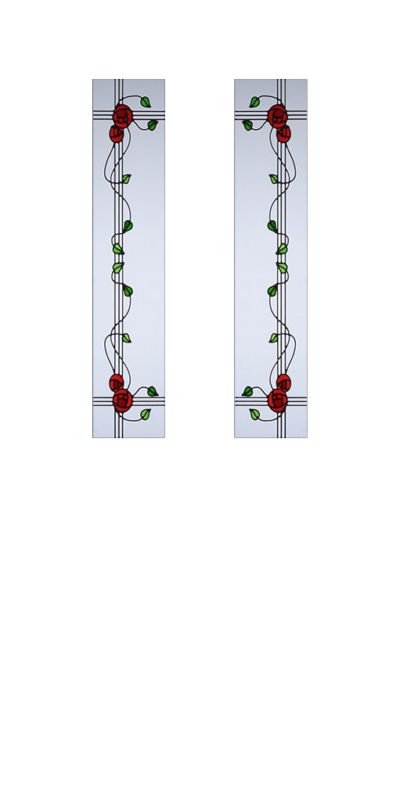 2 Panel 2 Square Composite Door Makintosh Rose