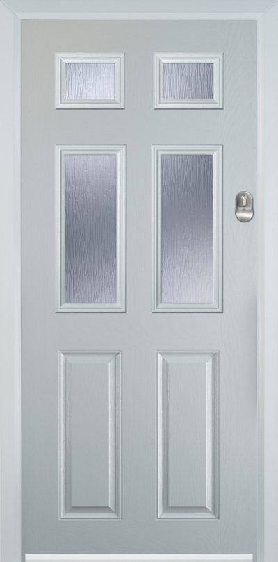 2 Panel 4 Square Composite Door Charcoal Sticks