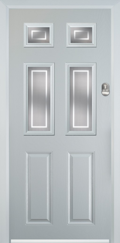 2 Panel 4 Square Composite Door Enfield