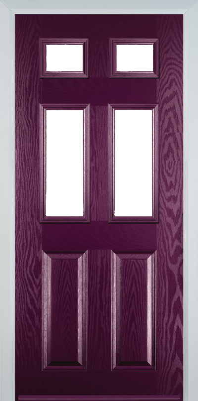 2 Panel 4 Square Composite Door Purple Violet