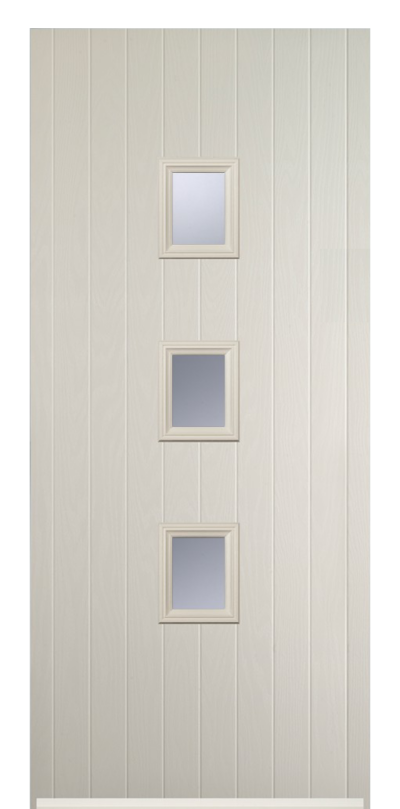 3 Square Mid Composite Door Cream