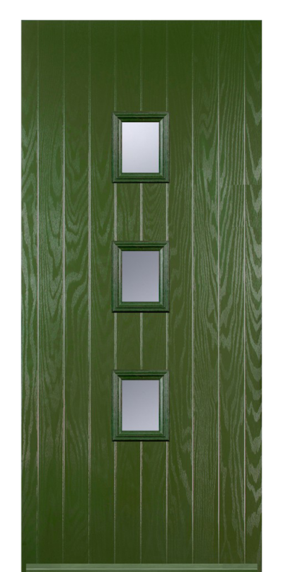 3 Square Mid Composite Door Fern