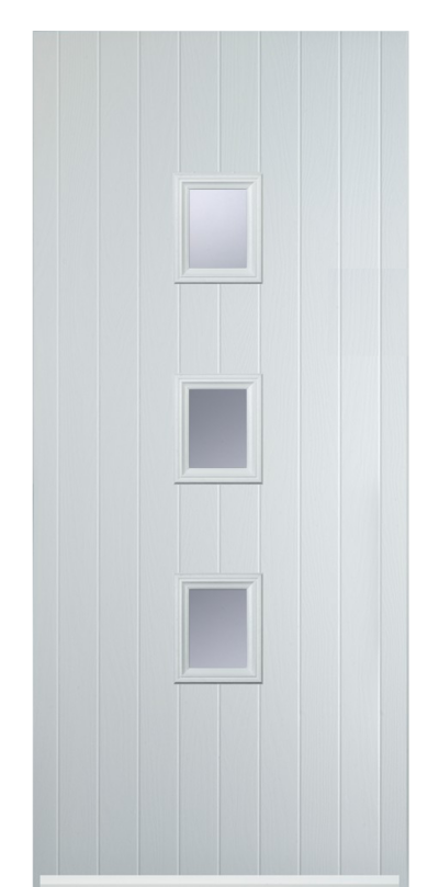 3 Square Mid Composite Door White