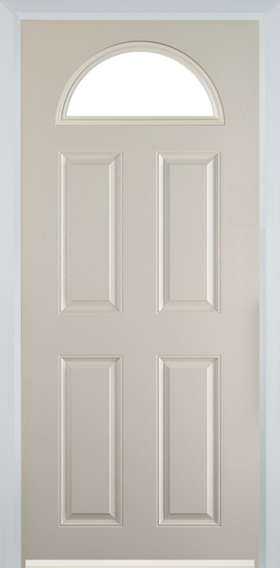 4 Panel 1 Arch Composite Door Cream