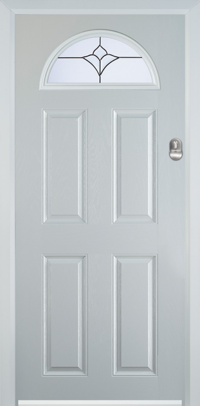 4 Panel 1 Arch Composite Door Crystal Tulip Arch