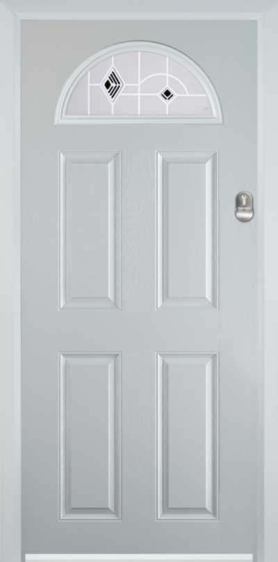 4 Panel 1 Arch Composite Door Murano Black