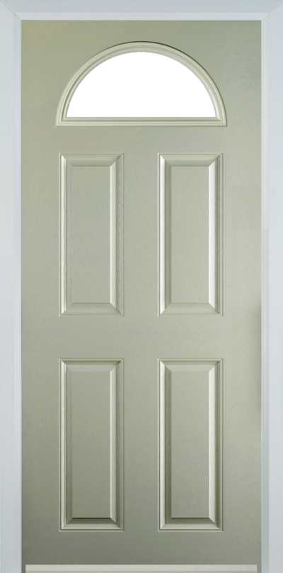 4 Panel 1 Arch Composite Door Pebble Grey