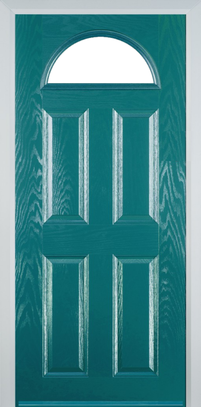4 Panel 1 Arch Composite Door Turquoise Blue