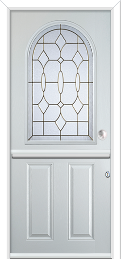 Caunton Stable Composite Door Brass Art Clarity