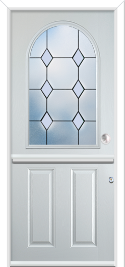Caunton Stable Composite Door Coloured Diamonds Clear