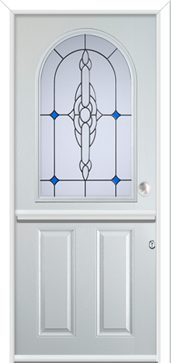 Caunton Stable Composite Door Crystal Bohemia Blue