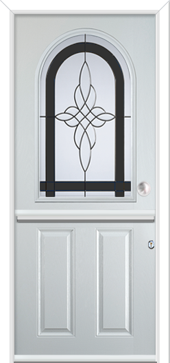 Caunton Stable Composite Door Crystal Harmony Black