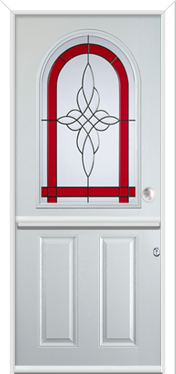 Caunton Stable Composite Door Crystal Harmony Red