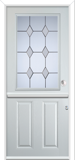 Clumber Composite Stable Door Coloured Diamonds Frost