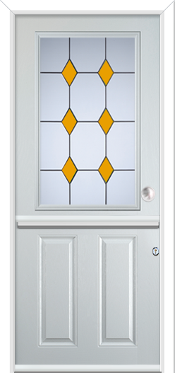 Clumber Composite Stable Door Coloured Diamonds Yellow