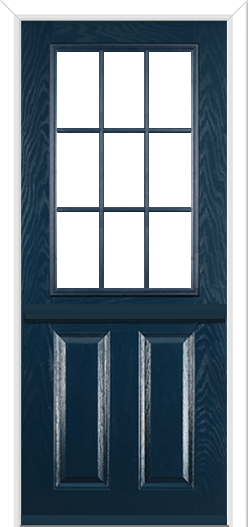 Clumber Grill Stable Composite Door Blue