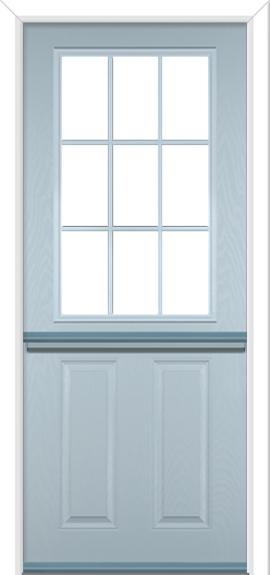 Clumber Grill Stable Composite Door Duck Egg