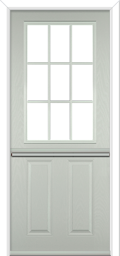 Clumber Grill Stable Composite Door Pebble Grey