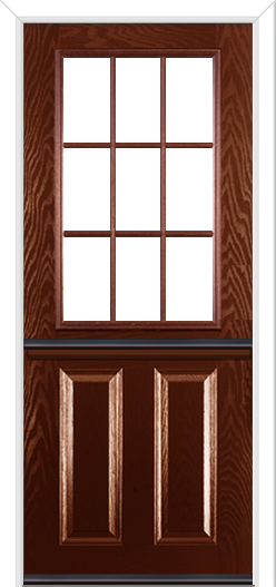Clumber Grill Stable Composite Door Rosewood