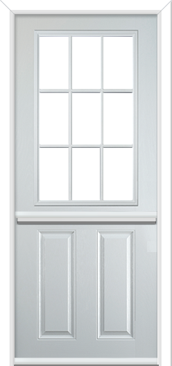 Clumber Grill Stable Composite Door White