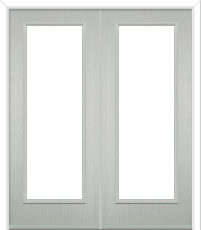 Fully Glazed Composite French Doors Agate Grey