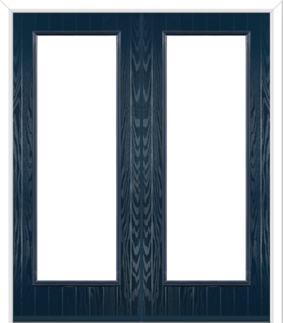 Fully Glazed Composite French Doors Blue