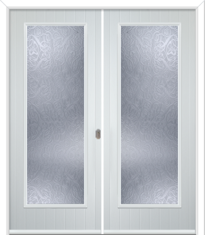 Fully Glazed Composite French Doors Everglade