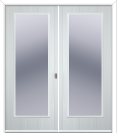 Fully Glazed Composite French Doors Satin