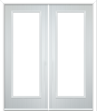 Fully Glazed Composite French Doors White